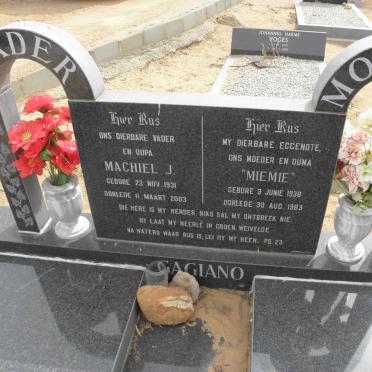 GAGIANO Machiel J. 1931-2003 &amp; Miemie 1938-1983