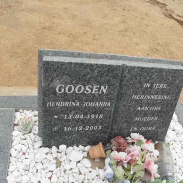 GOOSEN Hendrina Johanna 1918-2003