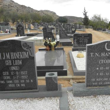 HANEKOM T.N. 1923-2003 &amp; M.J.M. LOUW 1922-1992