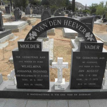 HEEVER Jan August, van den 1891-1975 &amp; Wilhelmina Johanna HOLLENBACH 1901-1987