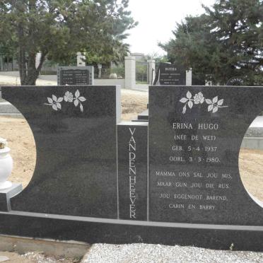 HEEVER Erina Hugo ,van den nee DE WET 1937-1980