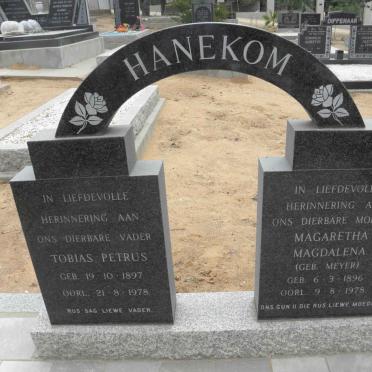 HANEKOM Tobias Petrus 1897-1978 &amp; Magaretha Magdalena MEYER 1896-1978