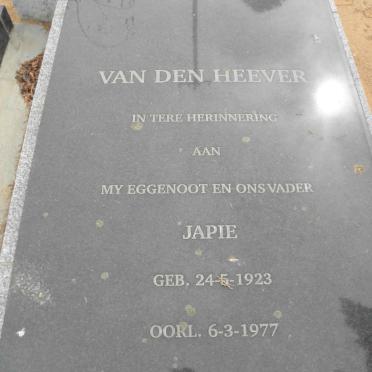 HEEVER Japie, van den 1923-1977 &amp; Stina IZAKSE 1927-2004