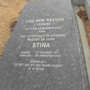 HEEVER Japie, van den 1923-1977 &amp; Stina IZAKSE 1927-2004