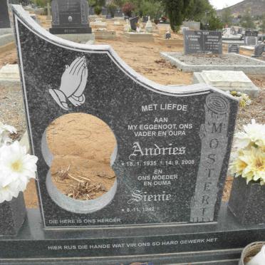 MOSTERT Andries 1935-2008 &amp; Sienie 1942-