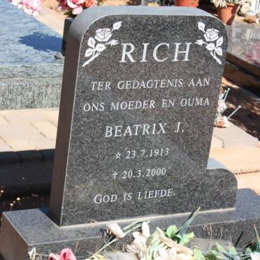 RICH Beatrix J. 1913-2000
