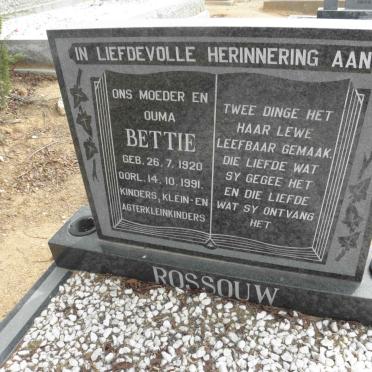ROSSOUW Bettie 1920-1991