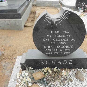 SCHADE Dirk Jacobus 1915-1986