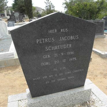 SCHREUDER Petrus Jacobus 1896-1975