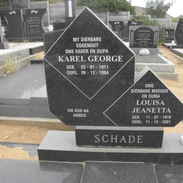 SCHADE Karel George 1911-1984 &amp; Louisa Jeanetta 1916-2001