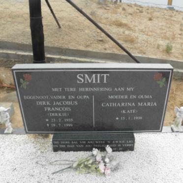 SMIT Dirk Jacobus Francois 1935-1999 &amp; Catharina Maria 1938-