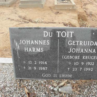 TOIT Johannes Harms, du 1914-1987 &amp; Getruida Johanna KRUGER 1922-1992