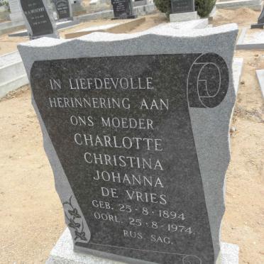 VRIES Charlotte Christina Johanna, de 1894-1974