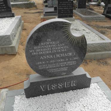 VISSER Anna nee SCHADE 1921-2002