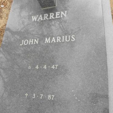 WARREN John Marius 1947-1987
