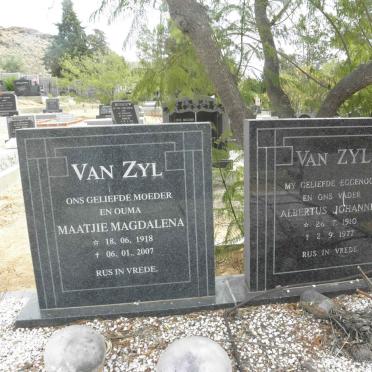 ZYL Albertus Johannes, van 1910-1977 &amp; Maatjie Magdalena 1918-2007
