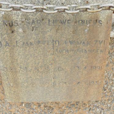 ZYL J.A.J., van 1873-1941 &amp; D.J.W. HOLTZHAUSEN 1891-1933