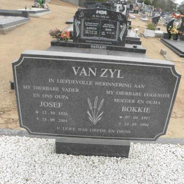 ZYL Josef, van 1926-2004 &amp; Bokkie 1917-1994