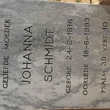 SCHMIDT Johanna 1916-1993