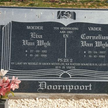 WYK Cornelius, van 1907-1990 &amp; Eva 1912-1996
