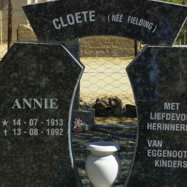 CLOETE Annie nee FIELDING 1913-1992