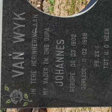 WYK Johannes, van 1902-1988