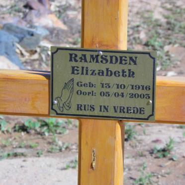 RAMSDEN Elizabeth 1916-2003