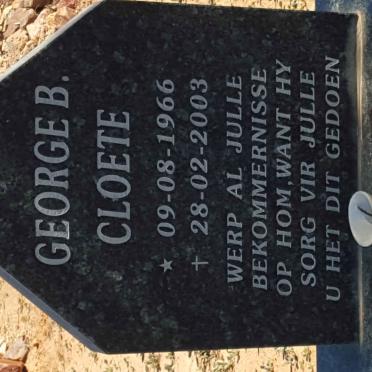 CLOETE George B. 1966-2003