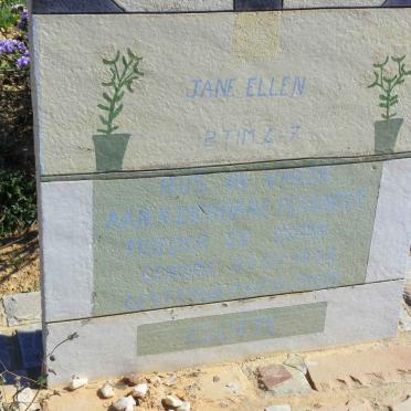CLOETE Jane Ellen 1938-2003
