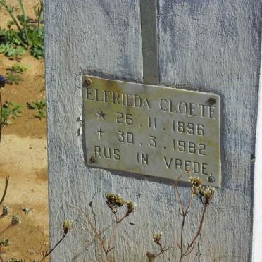 CLOETE Elfrieda 1896-1982
