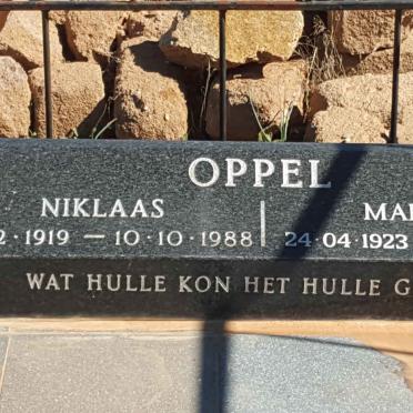 OPPEL Niklaas 1919-1988 &amp; Mariah 1923-1995 :: LE BRETON Eileen Eugenie 1946-2013