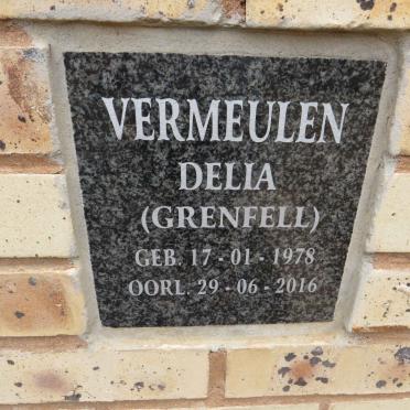 VERMEULEN Delia nee GRENFELL 1978-2016