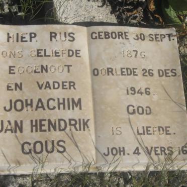 GOUS Johachim Jan Hendrik 1876-1946
