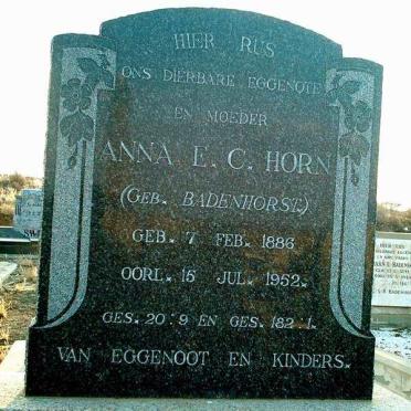 HORN Anna E.C. geb BADENHORST 1886-1952