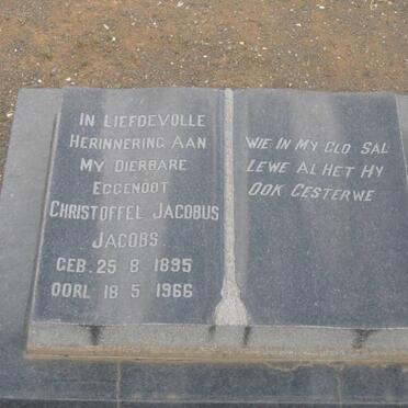 JACOBS Christoffel Jacobus 1895-1966 &amp; Martha Johanna Carolina OOSTHUIZEN 1905-1972