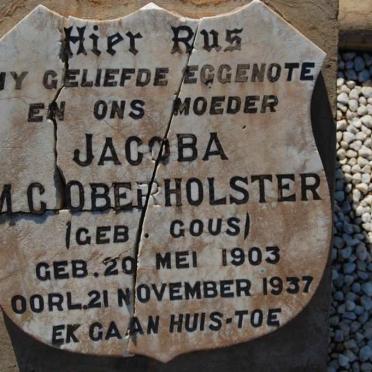 OBERHOLSTER Jacoba M.C. née GOUS 1903-1937