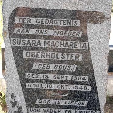 OBERHOLSTER Susara Maghareta née GOUS 1904-1940