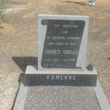 MERWE Andries Adriaan, v.d. 1926-1982