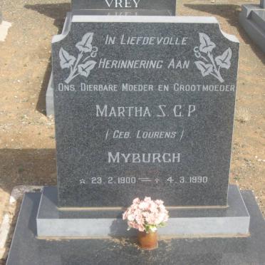 MYBURGH Pieter Abraham 1897-1975 &amp; Martha S.C.P. LOURENS 1900-1990