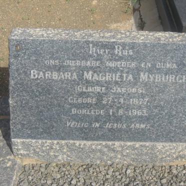 MYBURGH Jacobus Abraham 1877-1954 &amp; Barbara Magrieta JACOBS 1877-1963
