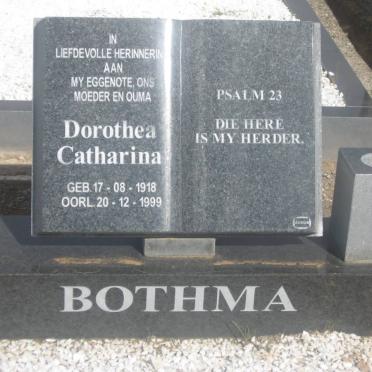 BOTHMA Petrus Jacobus 1924-2002 &amp; Dorothea Catharina 1918-1999