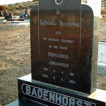 BADENHORST Bernardus Johannes 1911-1964