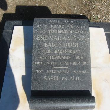 BADENHORST Gesie Maria Susanna nee BADENHORST 1908-1951