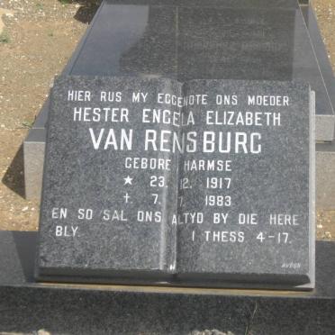 RENSBURG Hester Engela Elizabeth, van nee HARMSE 1917-1983