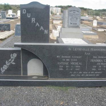 RAAN Antonie Michael, du 1884-1963 &amp; Hendrika Christina MARAIS 1886-1974