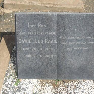 RAAN Dawid J., du 1900-1969 &amp; Hester M. TRUTER 1909-1967