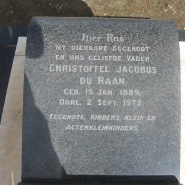RAAN Christoffel Jacobus, du 1889-1972 &amp; Christina Johanna Jacoba BEKKER 1893-1951