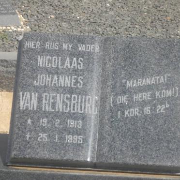 RENSBURG Nicolaas Johannes, van 1913-1995