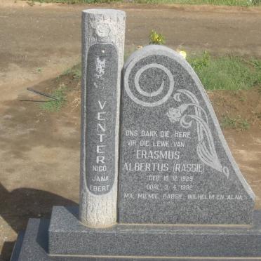 VENTER Erasmus Albertus 1929-1992