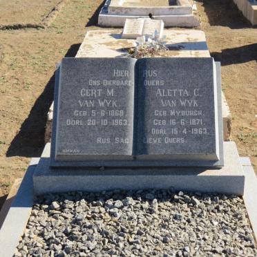 WYK Gert M., van 1868-1963 &amp; Aletta C. MYBURGH 1871-1963
